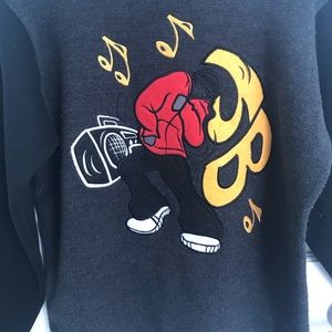 Vintage Joe Boxer Breakdancer BBoy sweater, 14/16